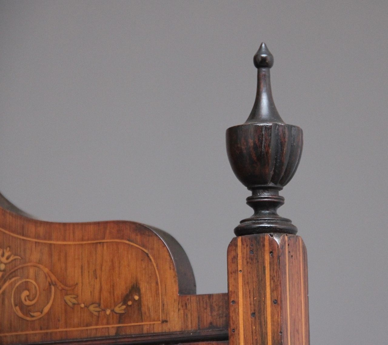 19th Century Inlaid Mahogany Corner Cabinet photo vinterior