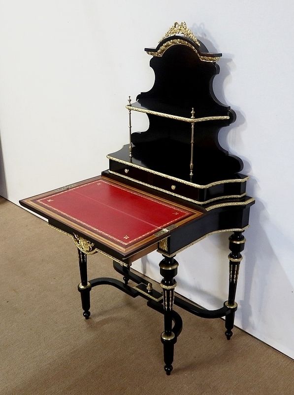 Small Lady's Desk In Blackened Pear, Napoleon III Period   Mid 19th Century photo for sale