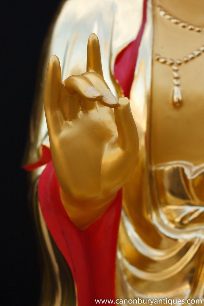 Big Bronze Nepalese Buddha Statue Shakyamuni Buddhist Art Garden Buddhism photo for sale