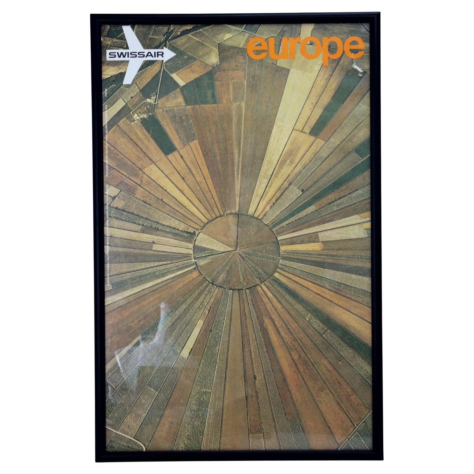 Original Travel Poster, Swissair Europe By Emil Schulthess & Hans Frei   1971