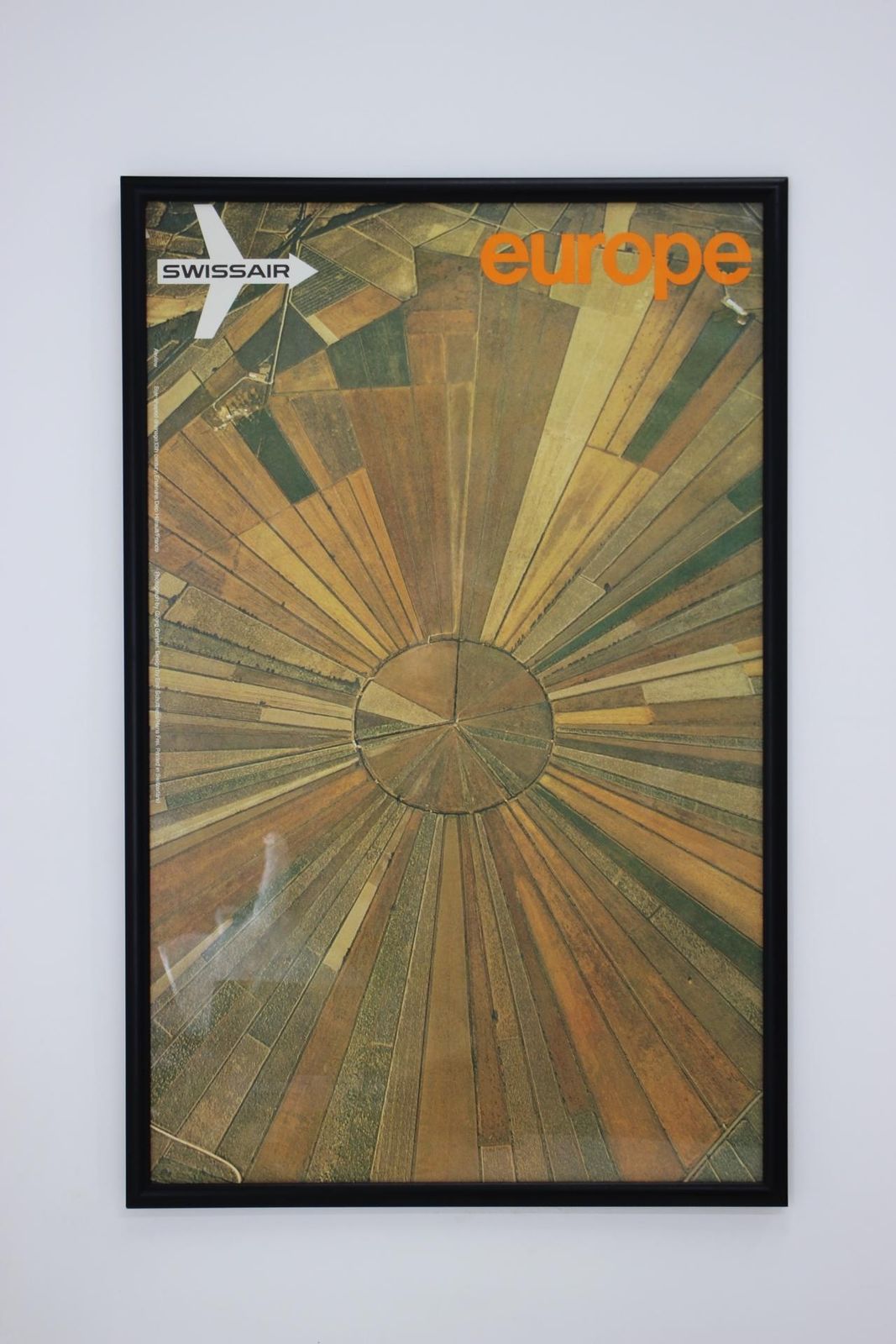 Original Travel Poster, Swissair Europe By Emil Schulthess & Hans Frei   1971 photo furniture