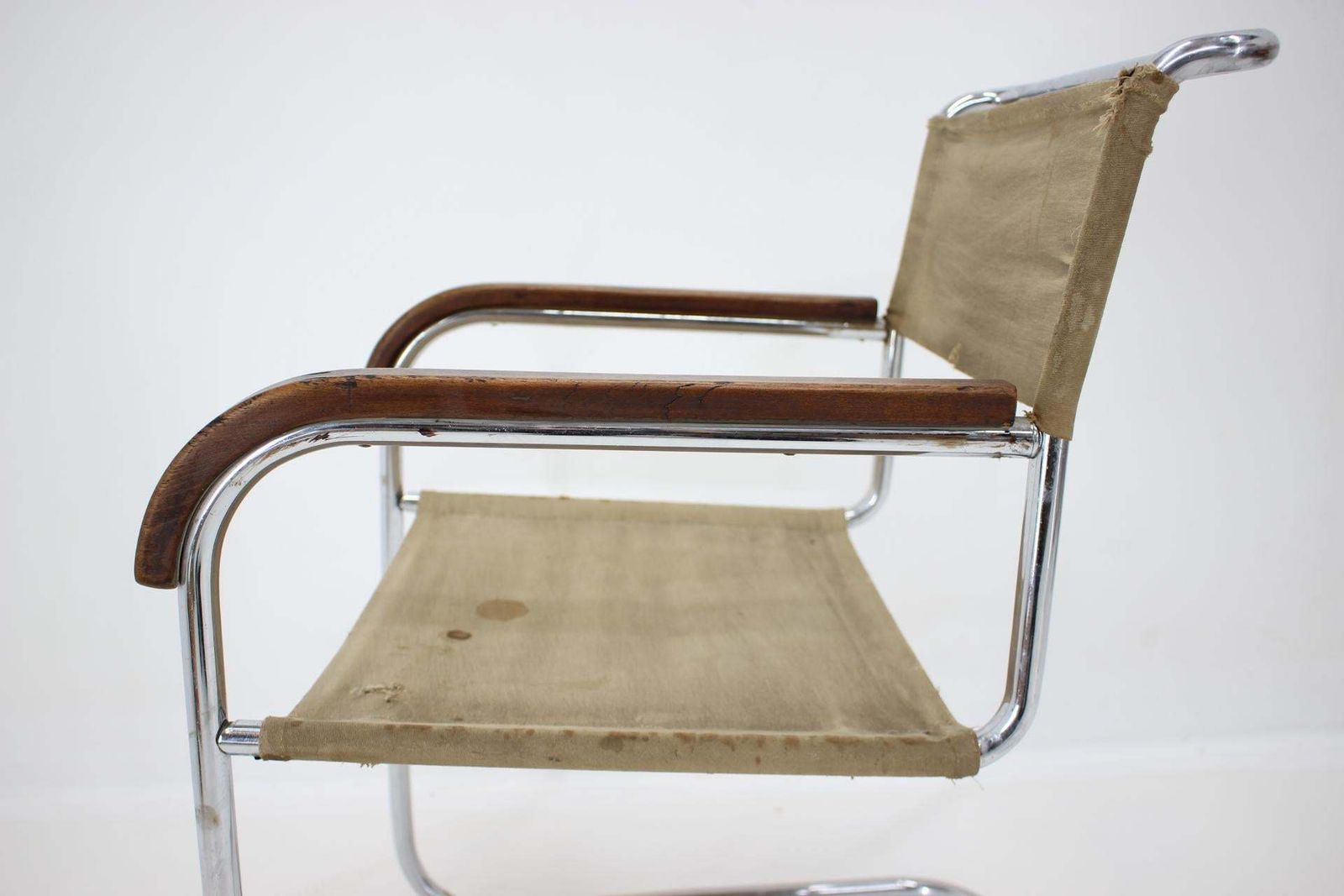 Bauhaus Chrome Armchair B34 By Marcel Breuer / Mücke & Melder   1930s /Eisengarn photo furniture