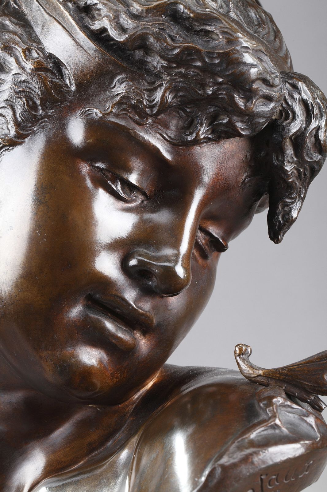 Art Buste de « Psyché » en bronze patiné, par Boyer et Rolland photo