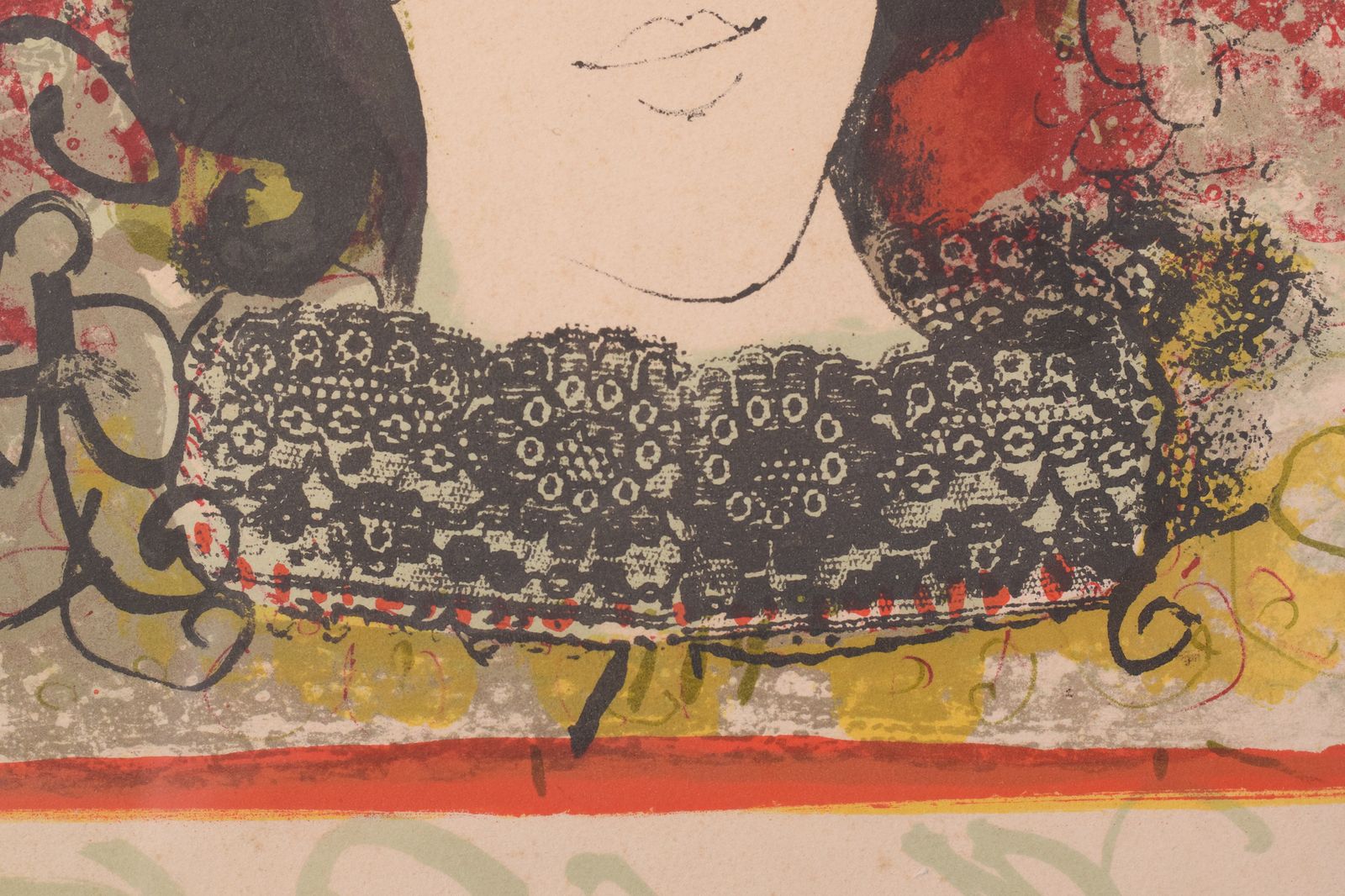 Agustín Ubeda (1925–2007) Lady With Fruit photo vinterior