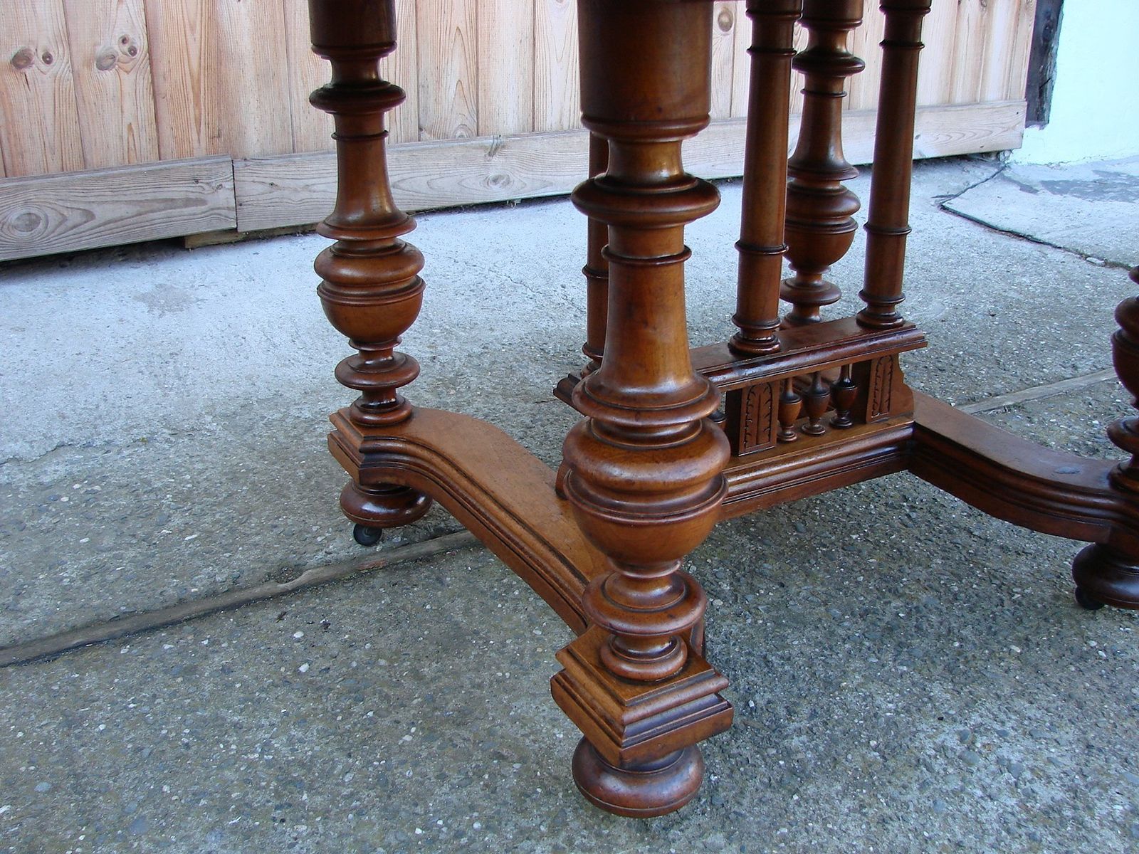 Oak Table From The Turn Of The 19th Century. photo vintage