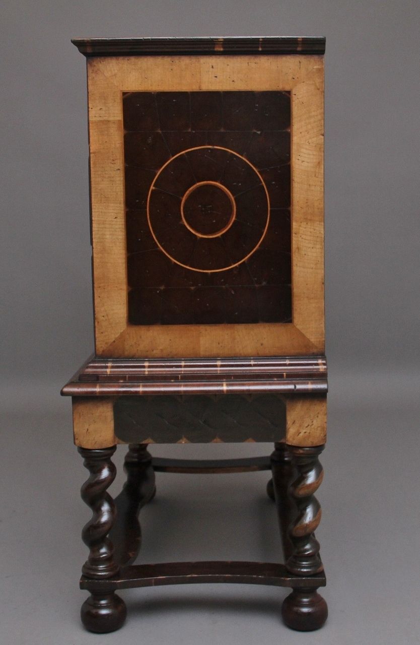 Early 20th Century Laburnam Oyster Chest On Stand In The Style Of William & Mary photo buy