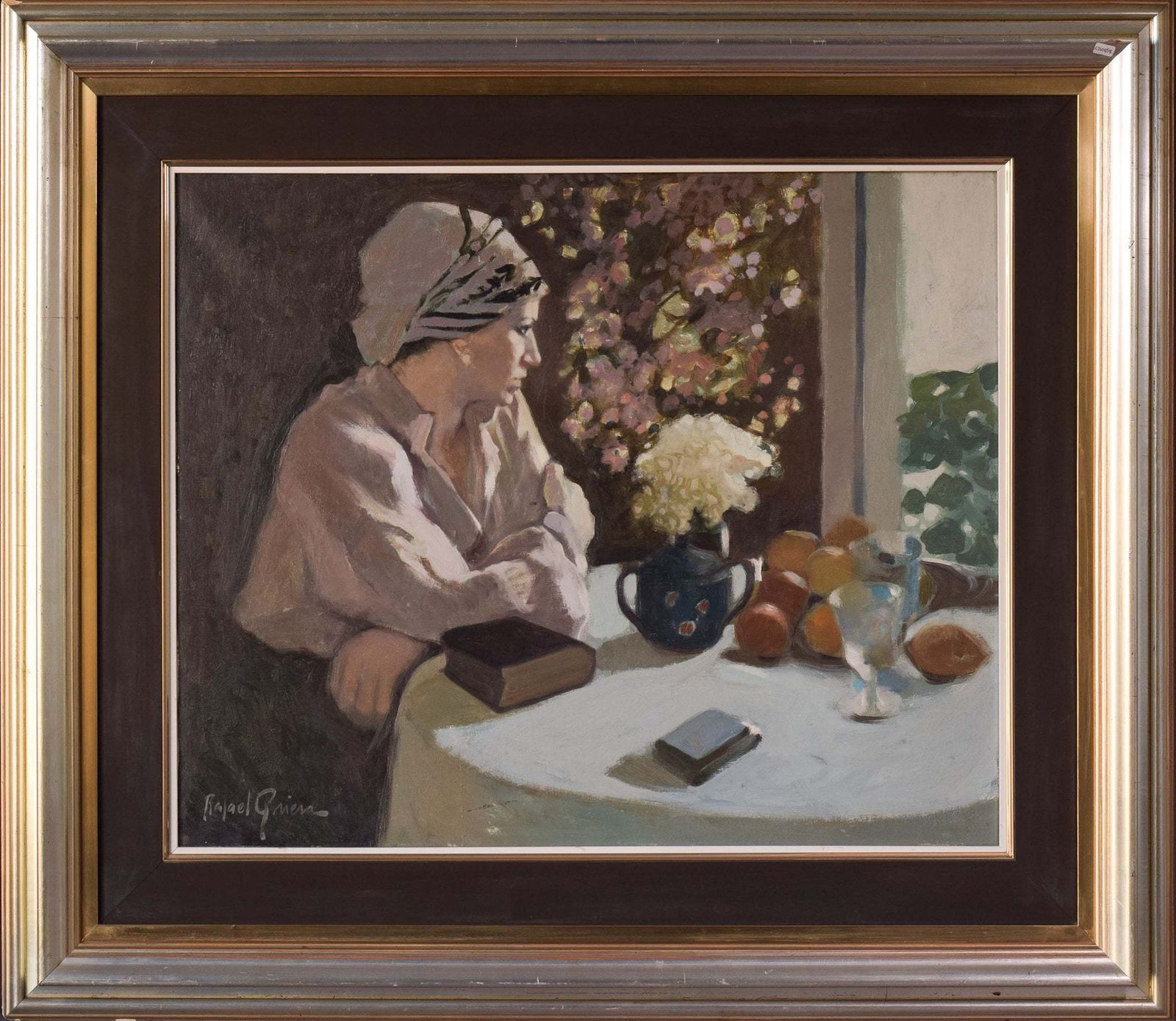 Rafael Griera – Portret Van Een Dame Bij Een Raam photo for sale