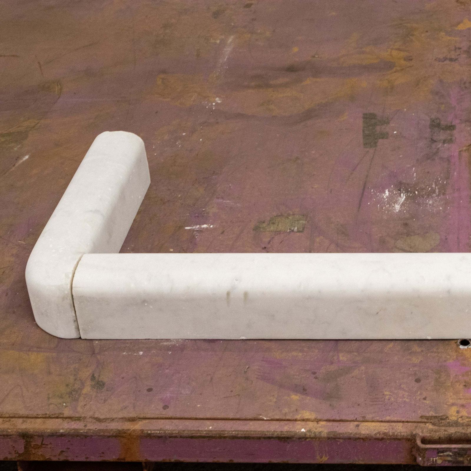 Antique Carrara Marble Fender | Fireplace Curb Fender photo furniture