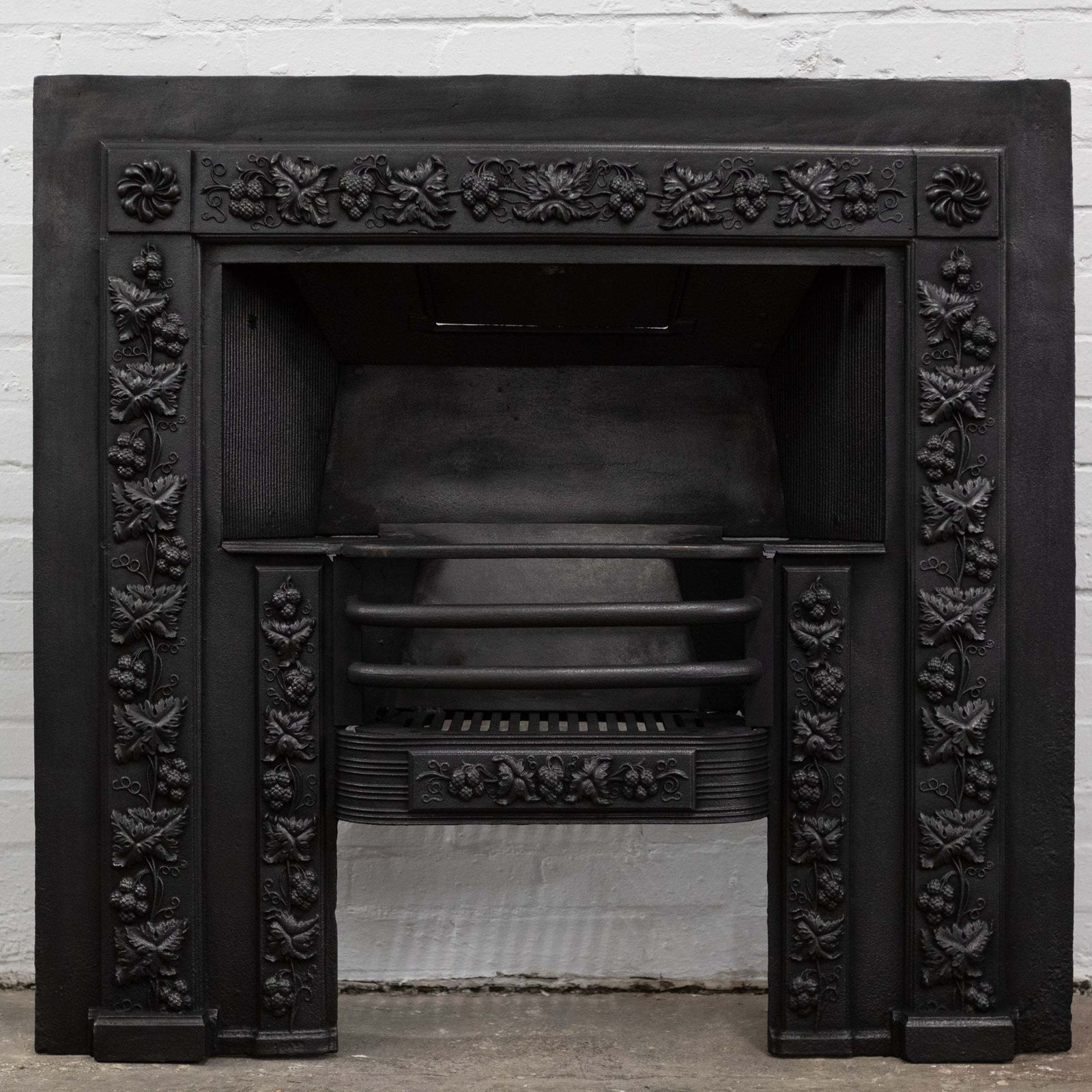 Antique Ornate Georgian Cast Iron Hob Grate Insert photo furniture