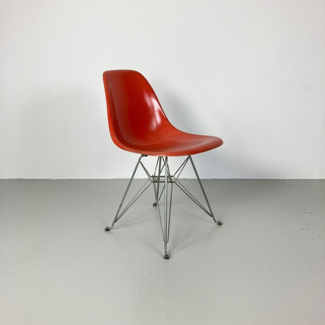 Eames Herman Miller Dsr Side Chair In Orange