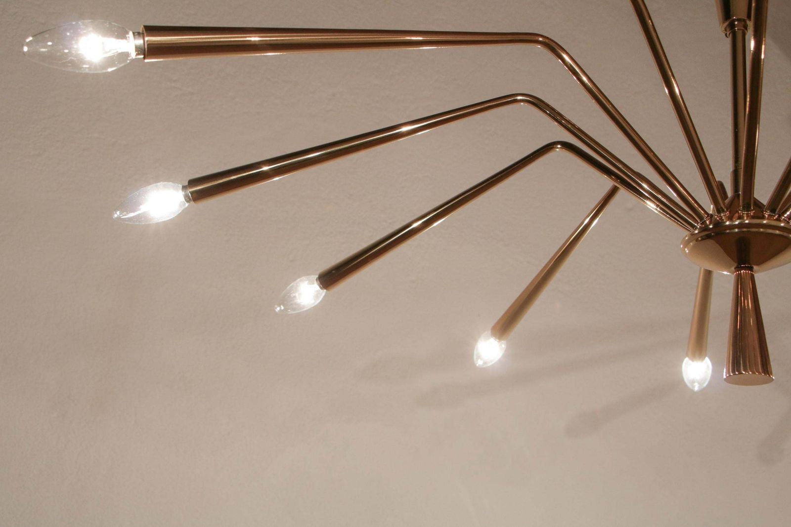 Italian Mid Century Modern Torlasco Chandelier, Model 342, Lumi Milano, 1950s photo vintage