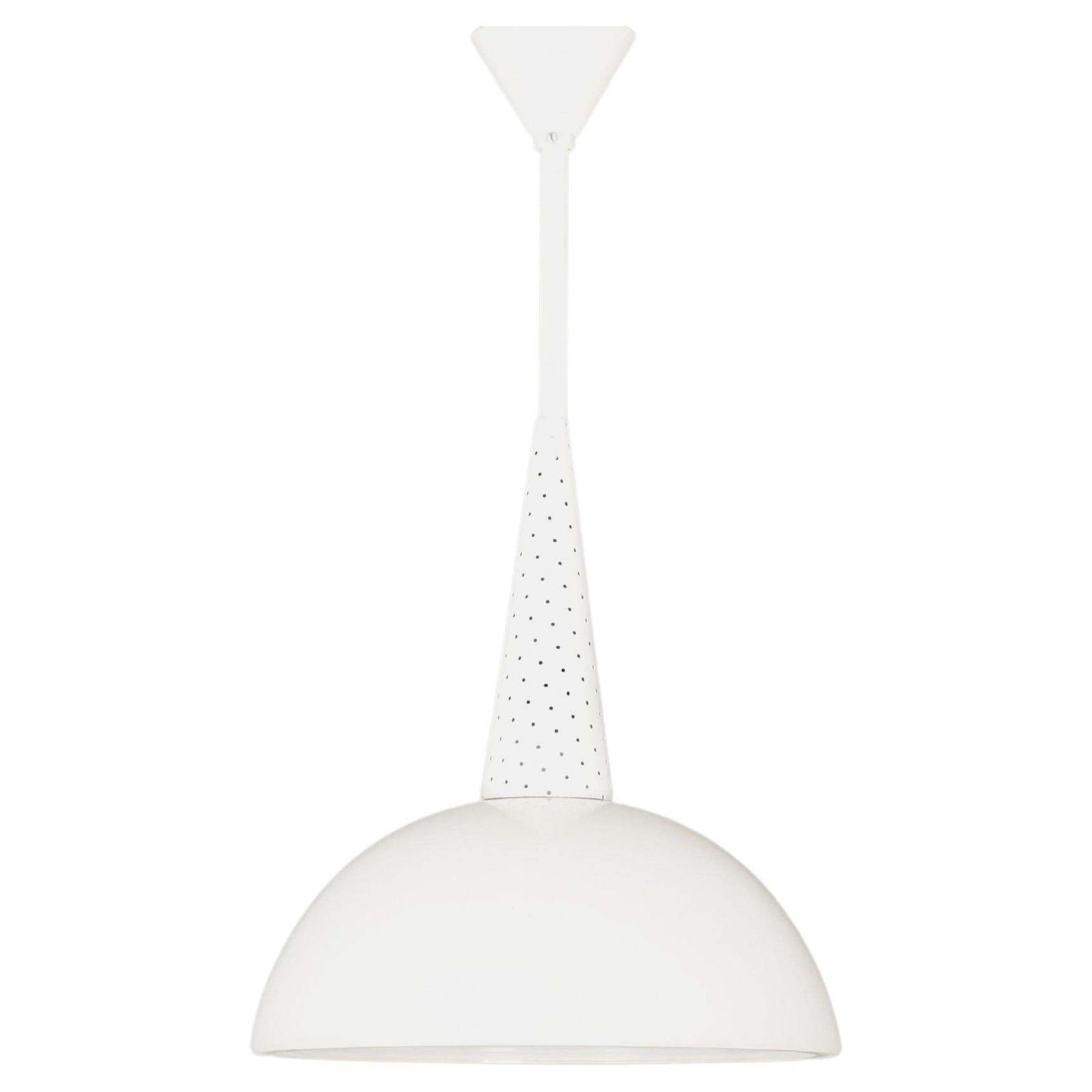 1 Of 12 Perforated Metal And Glass Pendants By Mathieu Matégot, France 1950s