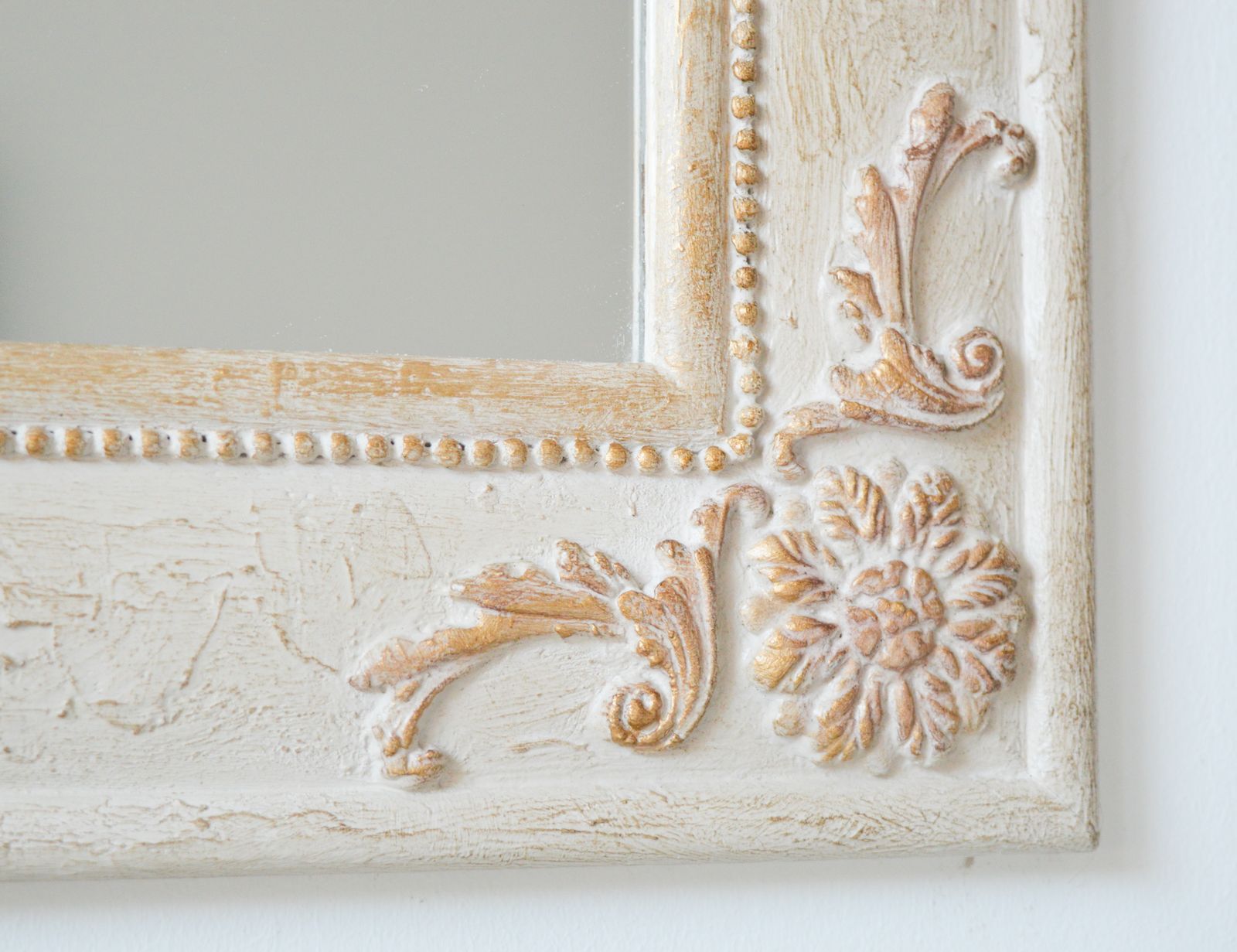 Large Fleur Scroll Hand Painted Mirror photo furniture