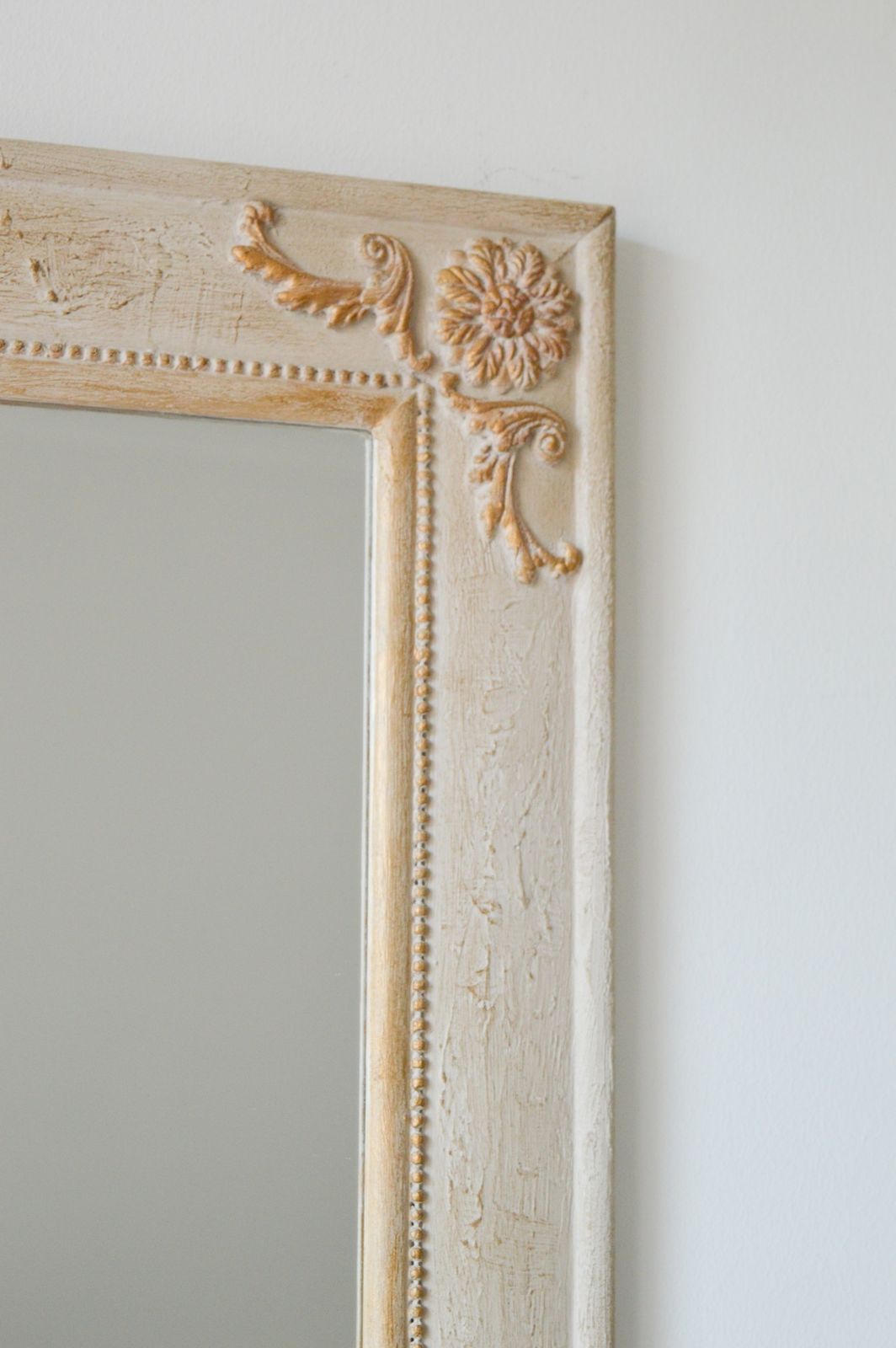 Large Fleur Scroll Hand Painted Mirror photo for sale