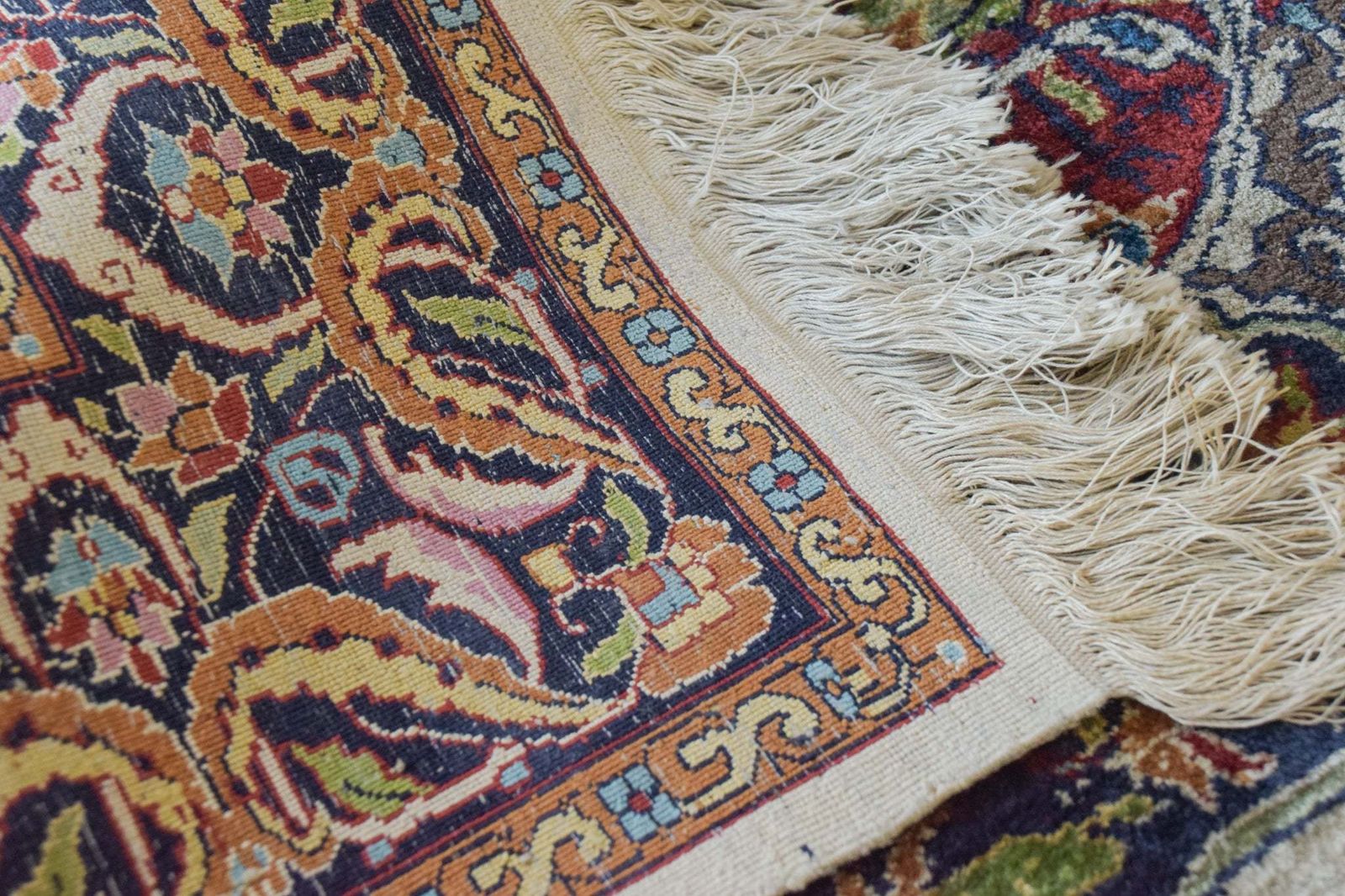 photo vinterior Handgeweven Vloerkleed Met Pauwen En Leeuwen