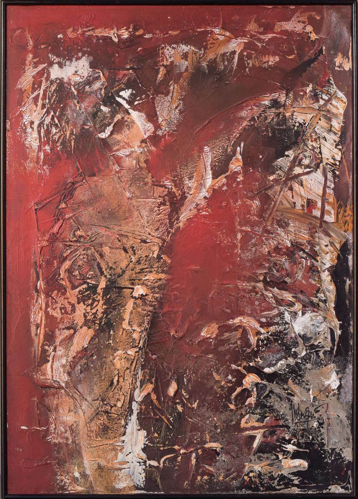 Abstract Schilderij Getiteld 'Scattered Anatomy' photo for sale