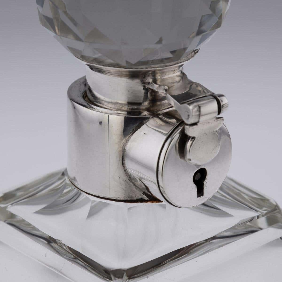 photo for sale 20th Century English Solid Silver & Glass Spirit Decanter, Mappin & Webb, C.1929