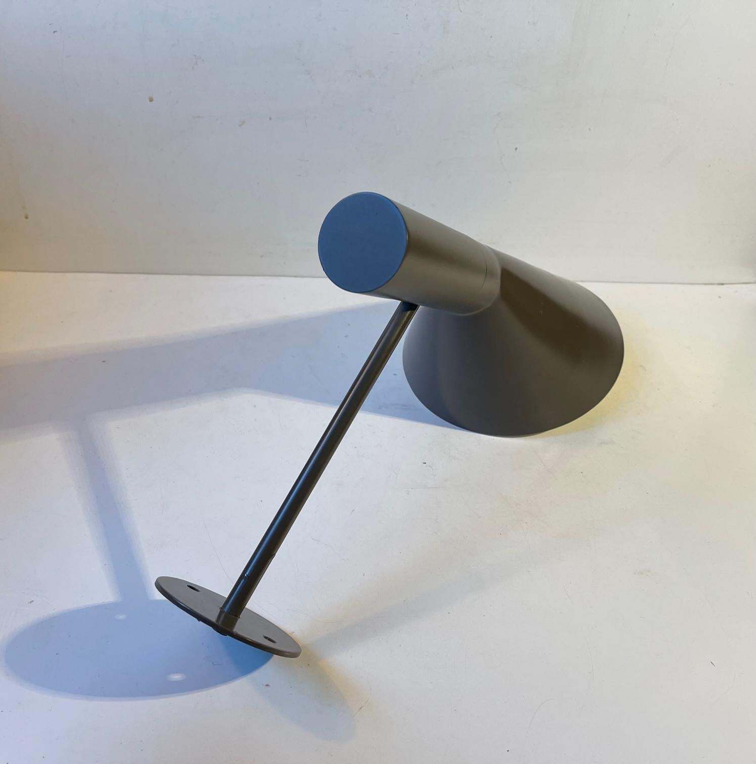 Large Grey Aj Wall Lamp By Arne Jacobsen For Louis Poulsen, 1960s photo Lighting