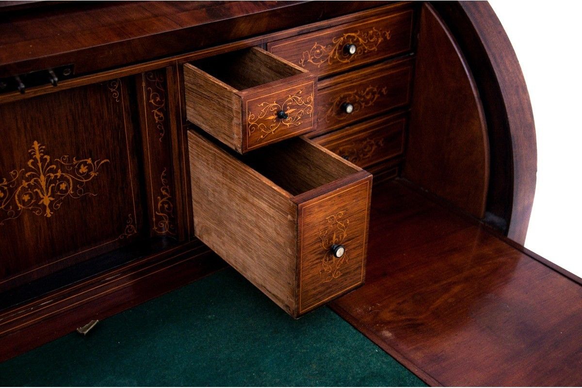 Antique Secretary, Northern Europe, Mid 19th Century. photo vintage