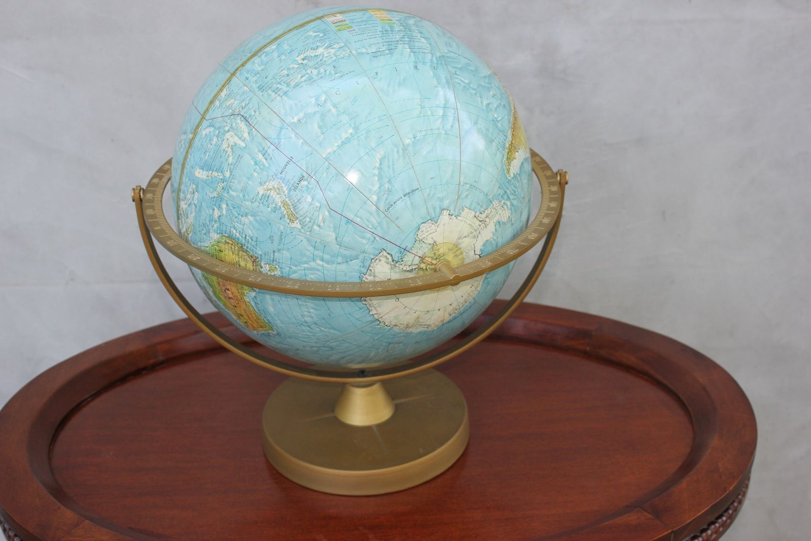 World Earth Desktop Globe Geographic Sphere Map Metal Base Library Office, 360 Degree Rotary, Classroom Decor.
