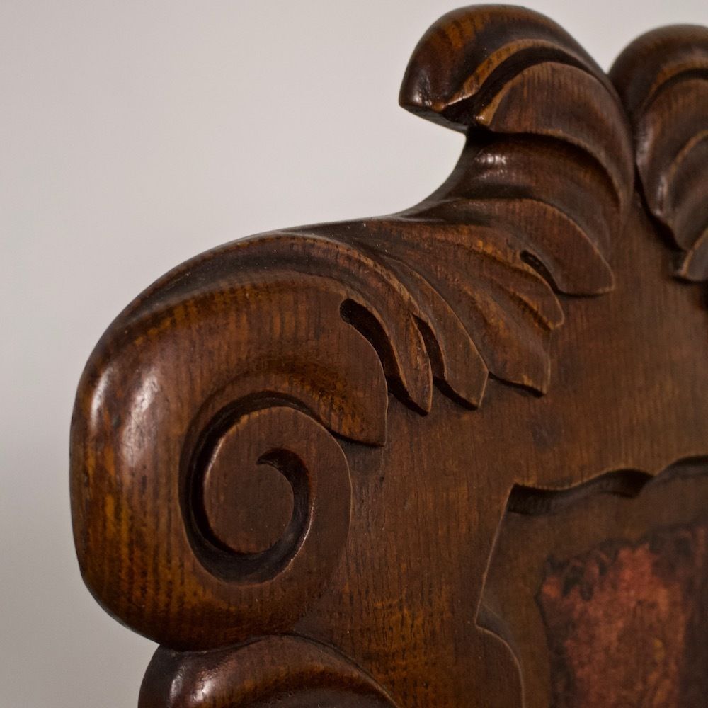 Antique Oak Hall Chair photo for sale