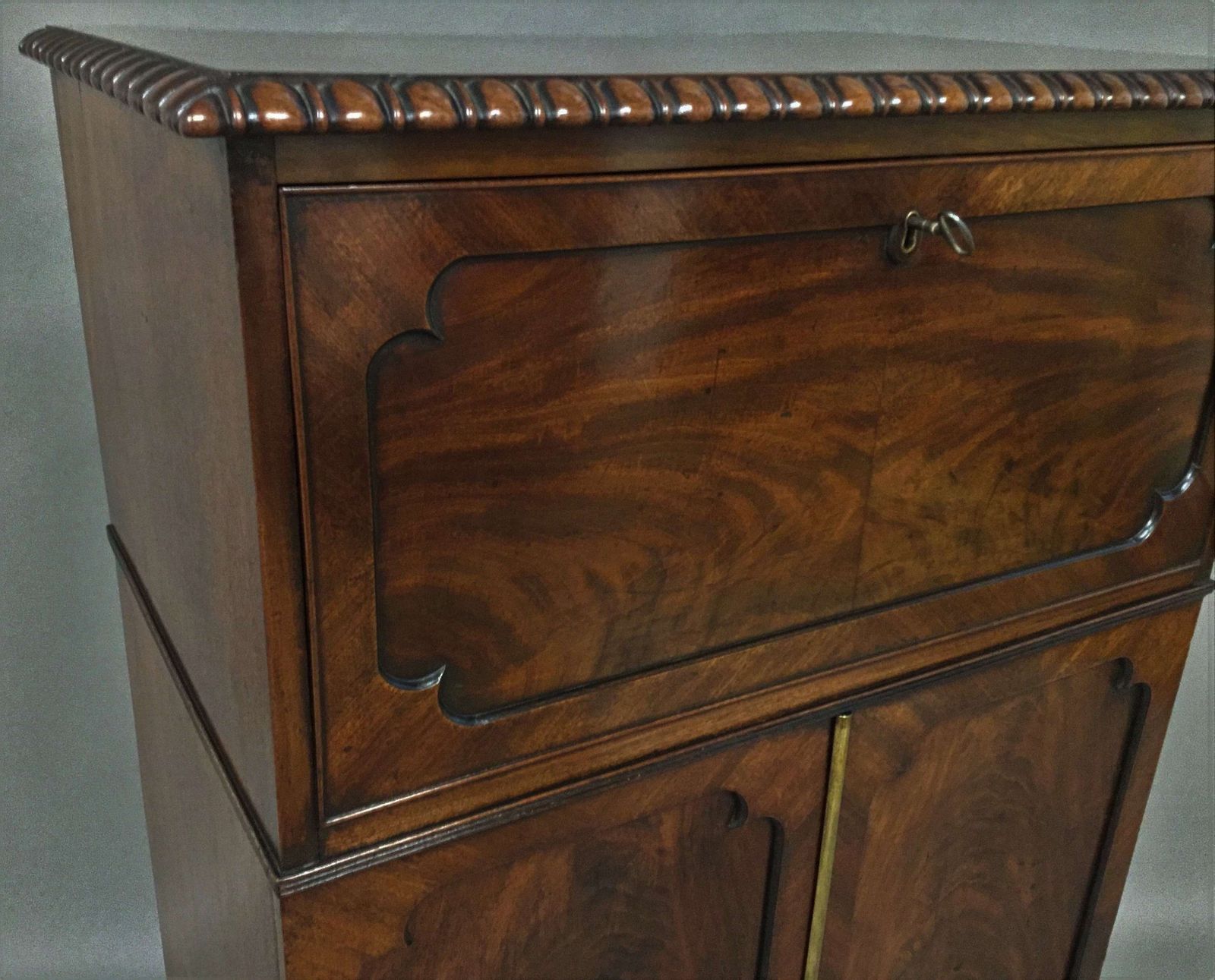 Regency Mahogany Secretaire Cabinet Of Small Proportions photo Furniture