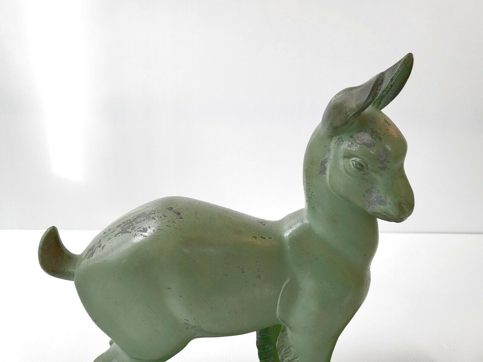 Lamb & Bird 1930 Art Deco Metal & Marble 30s Animal Bronze 1930s photo furniture