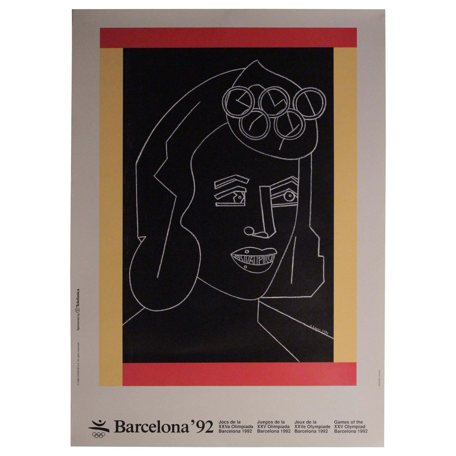 Original Barcelona Olympic Poster 1992 By Eduardo Arroyo