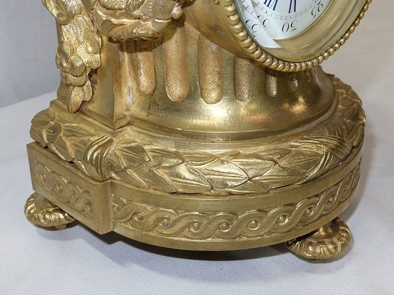 photo buy Gilt Bronze Clock, Louis XVI Style, Napoleon III Period, Mid 19th Century