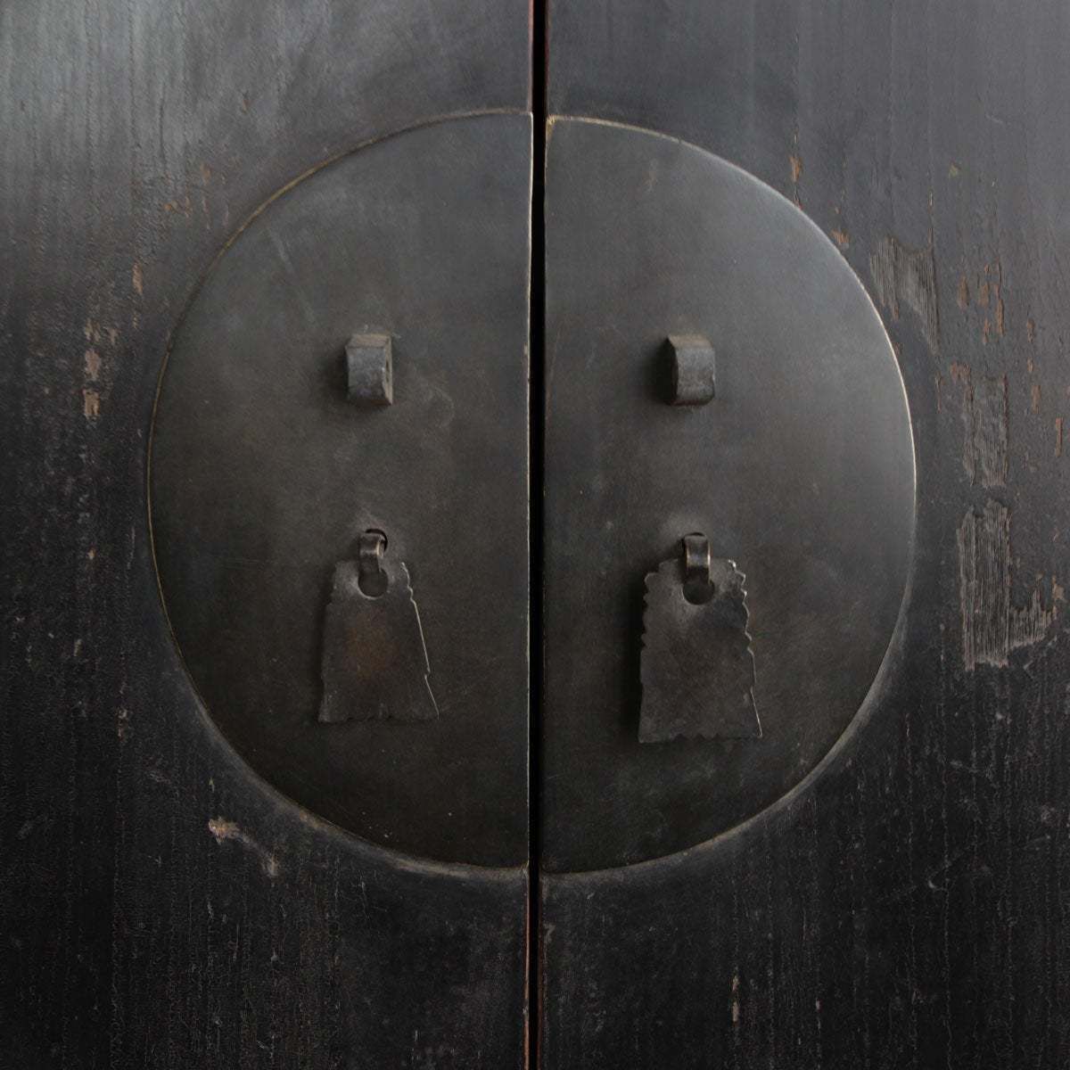 Black Lacquer Elm Armoire photo for sale