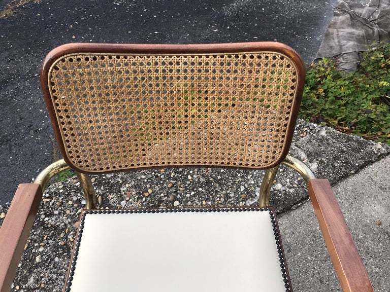 Mid Century Modern Upholstered Cesca Chair Of Marcel Breuer, Italy, 1970 photo vinterior