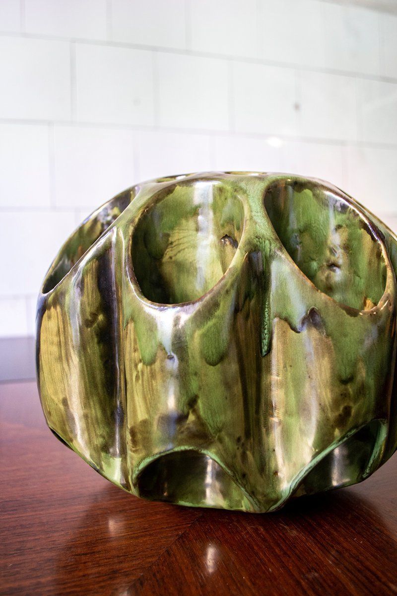Sculpturaal Keramisch Vaas Van Vladimir Pecic, 1973 photo Woonaccessoires