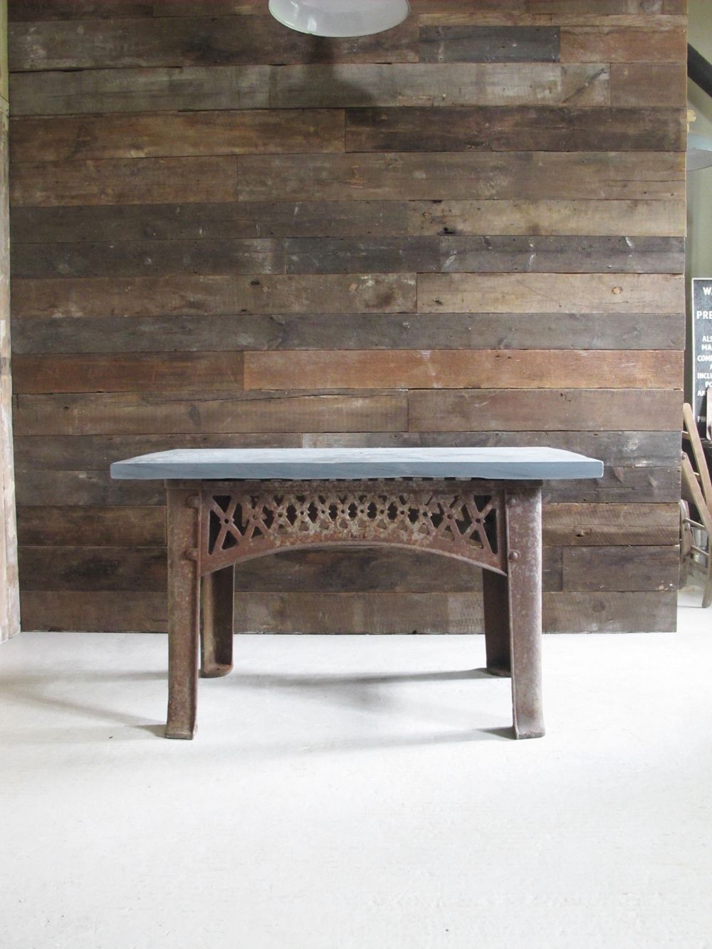 Slate Topped Industrial Table
