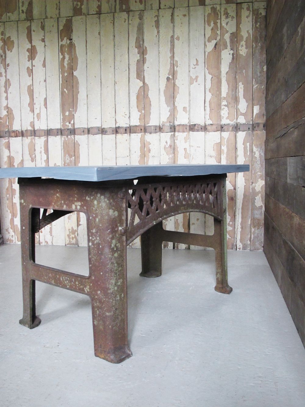 Slate Topped Industrial Table photo vintage