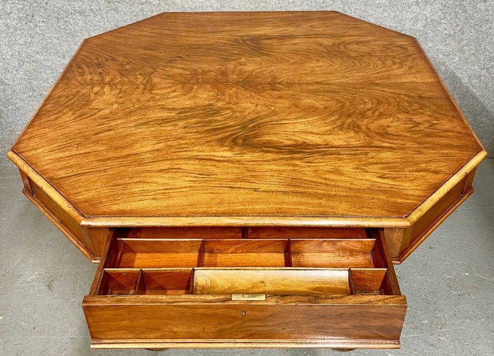 Victorian Library Drum Table, 1800s photo buy