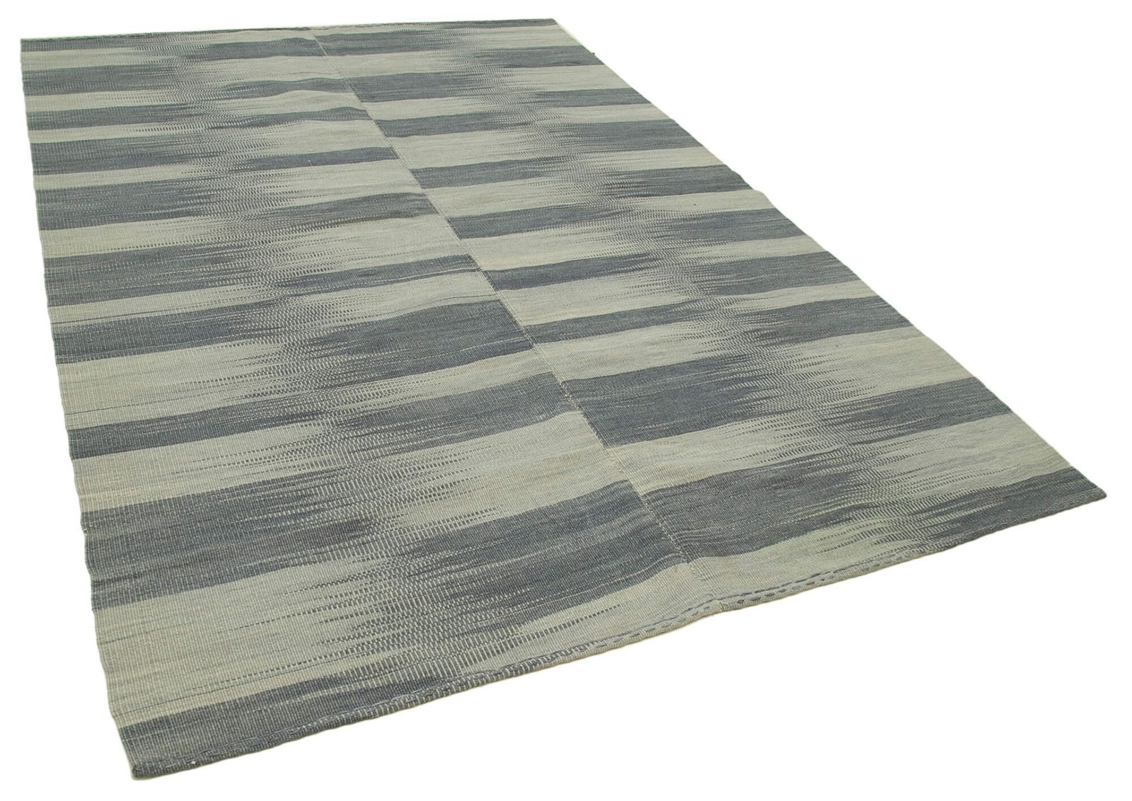 Turkish Handmade 2000s 201 Cm X 288 Cm Grey Modern Design Kilim Rug photo furniture