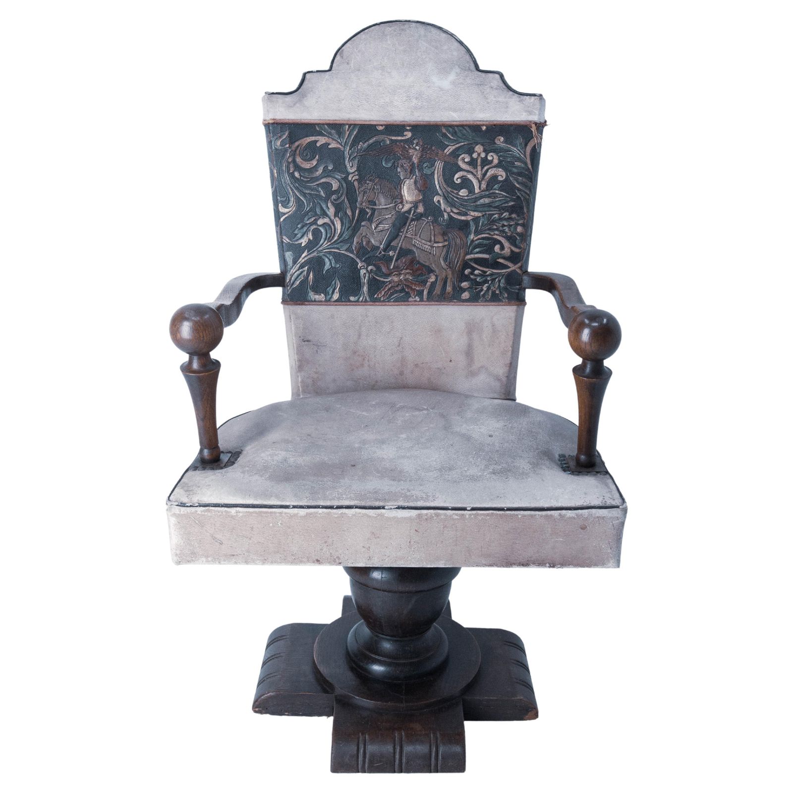 Spanish Mid Century Swivel Armchair Desk Chair Circa 1940