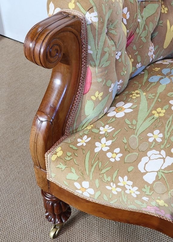 4089.1 Small Cherry Wood Wing Sofa, Restoration Period, Early 19th Century photo