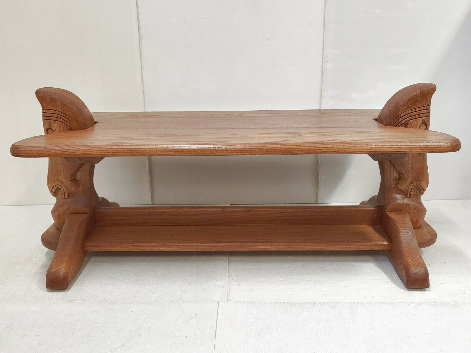 Table Basse Aux Chevaux 1970 Vintage En Chene Massif 70s 1970s Annees 70 photo vintage