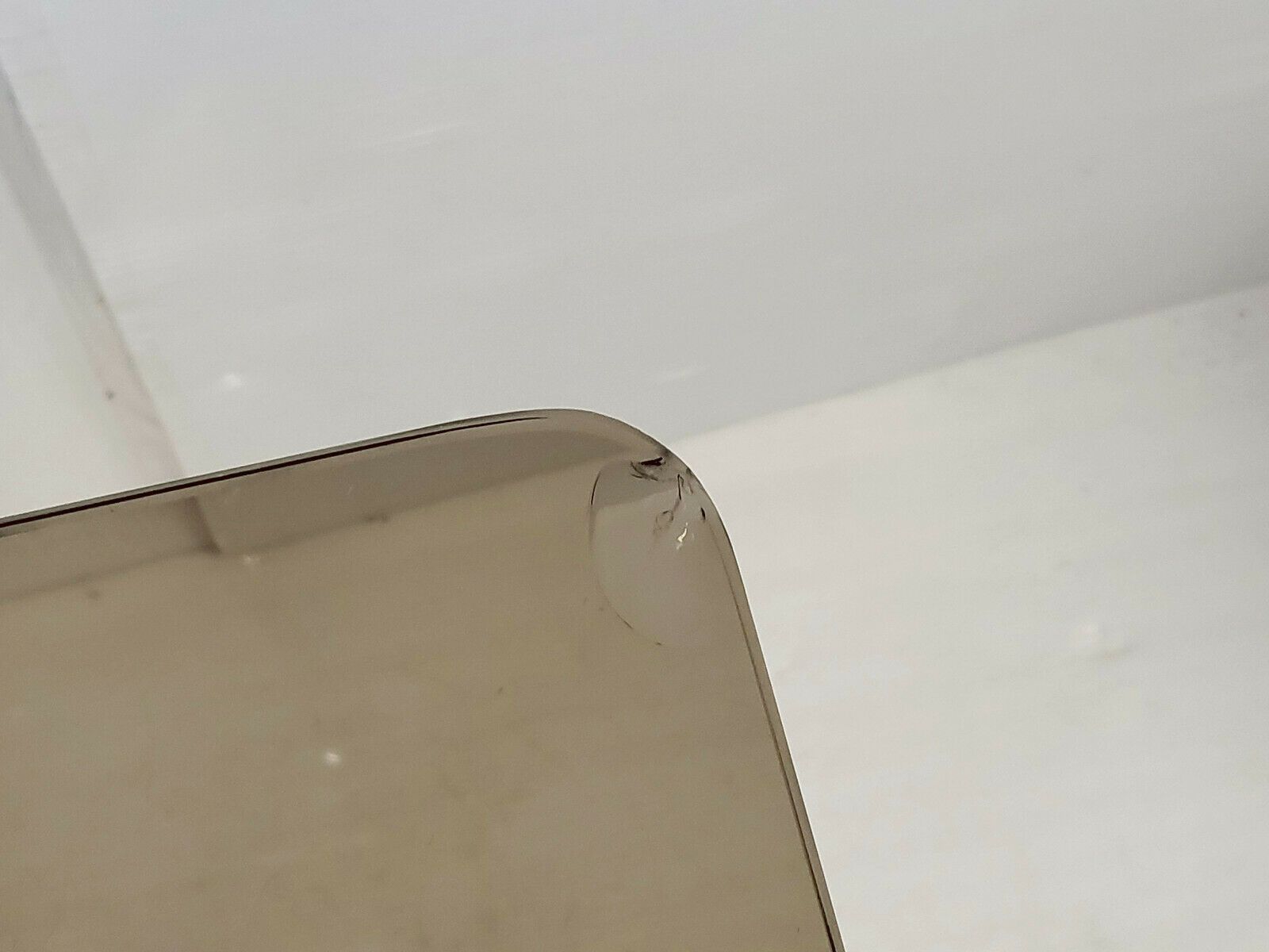 Table Basse Vintage 1950 En Acier Laque Noir & Verre Fume 50s 1950s Rockabilly photo 437.0