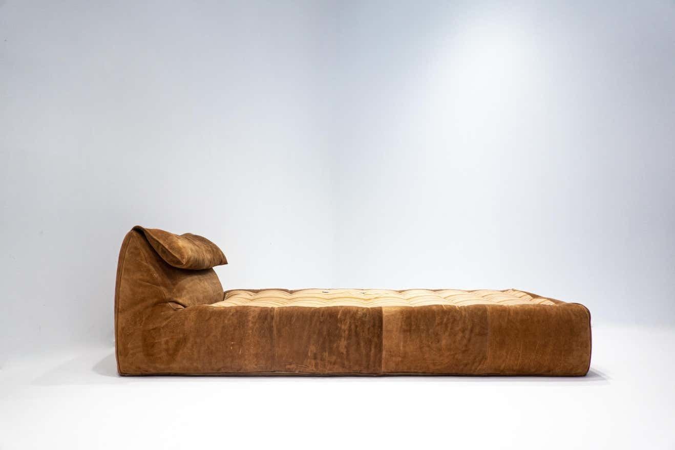 Mid Century Modern Bambole Daybed By Mario Bellini, Suede, C&B Italia, 1970s photo for sale