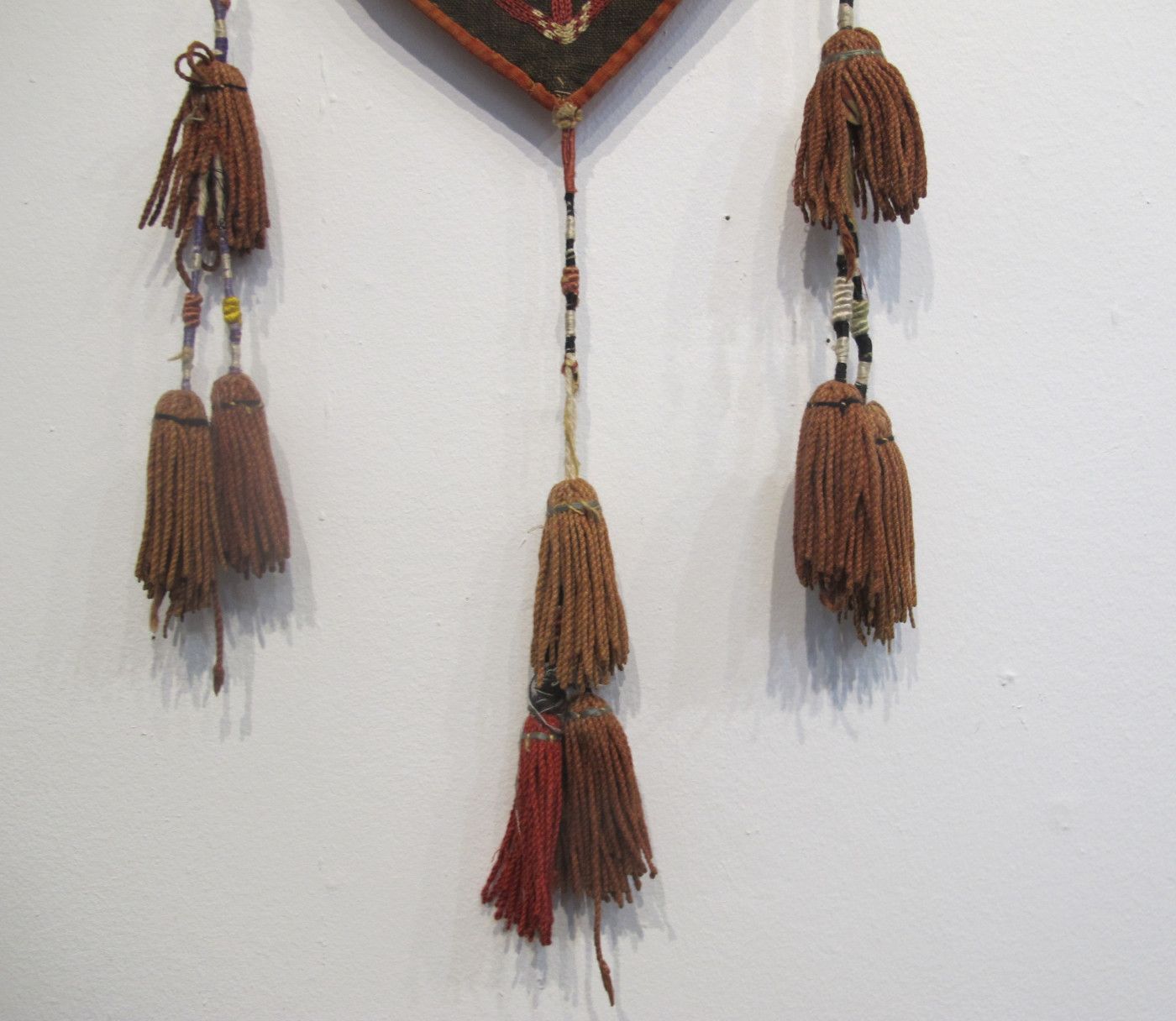 Antique Silk Amulet From Uzbekistan, 65cm X 19cm photo vinterior