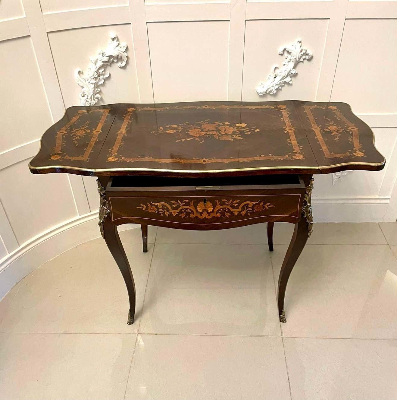 photo vintage Antique Louis XV Quality French Rosewood Marquetry Inlaid Centre Table