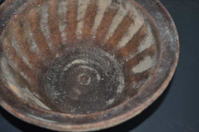 Pair Of Antique Pottery Baking Bowls Form photo for sale