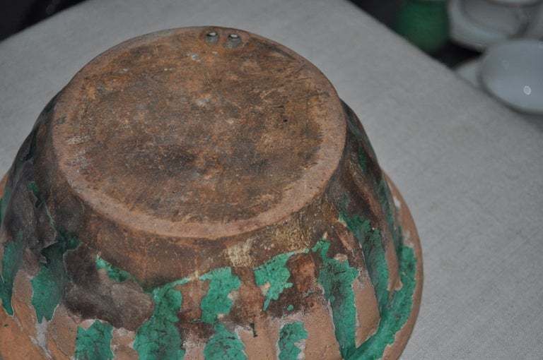 Pair Of Antique Pottery Baking Bowls Form photo vinterior