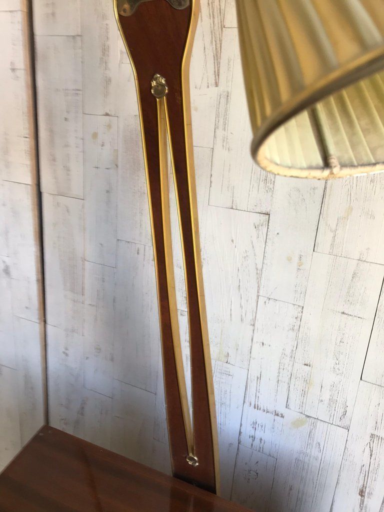 Art Deco 1950s Walnut Drinks Bar Cocktail Liquor Cabinet With Lamp Stand photo Furniture