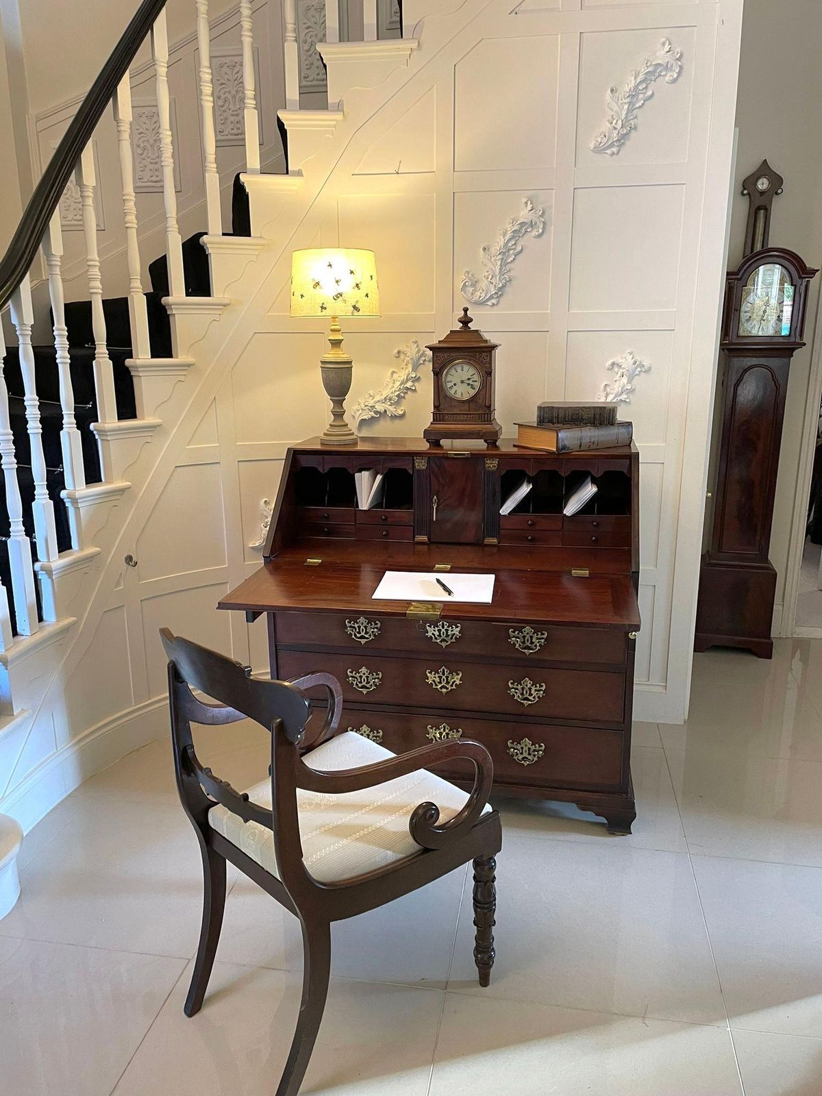 Outstanding Antique George III Quality Mahogany Bureau photo Furniture