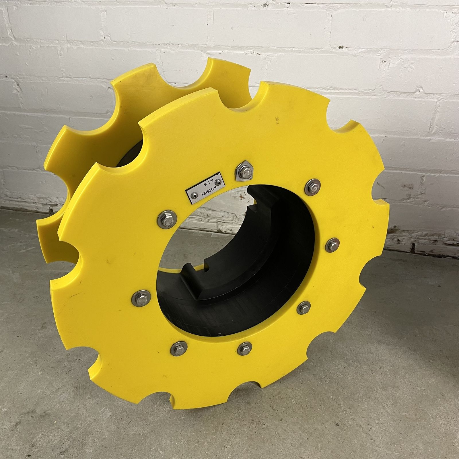 Two Reclaimed Industrial Plastic Machine Cogs photo Home Decor