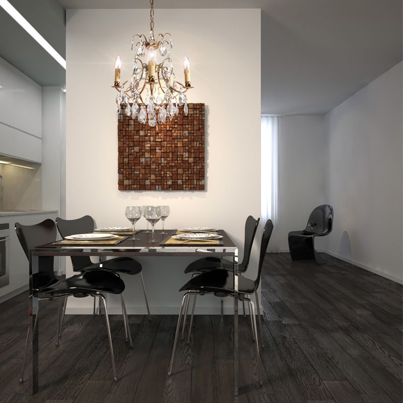 Crystal Chandelier With Electric Candle Lights: 5 Arms photo Lighting