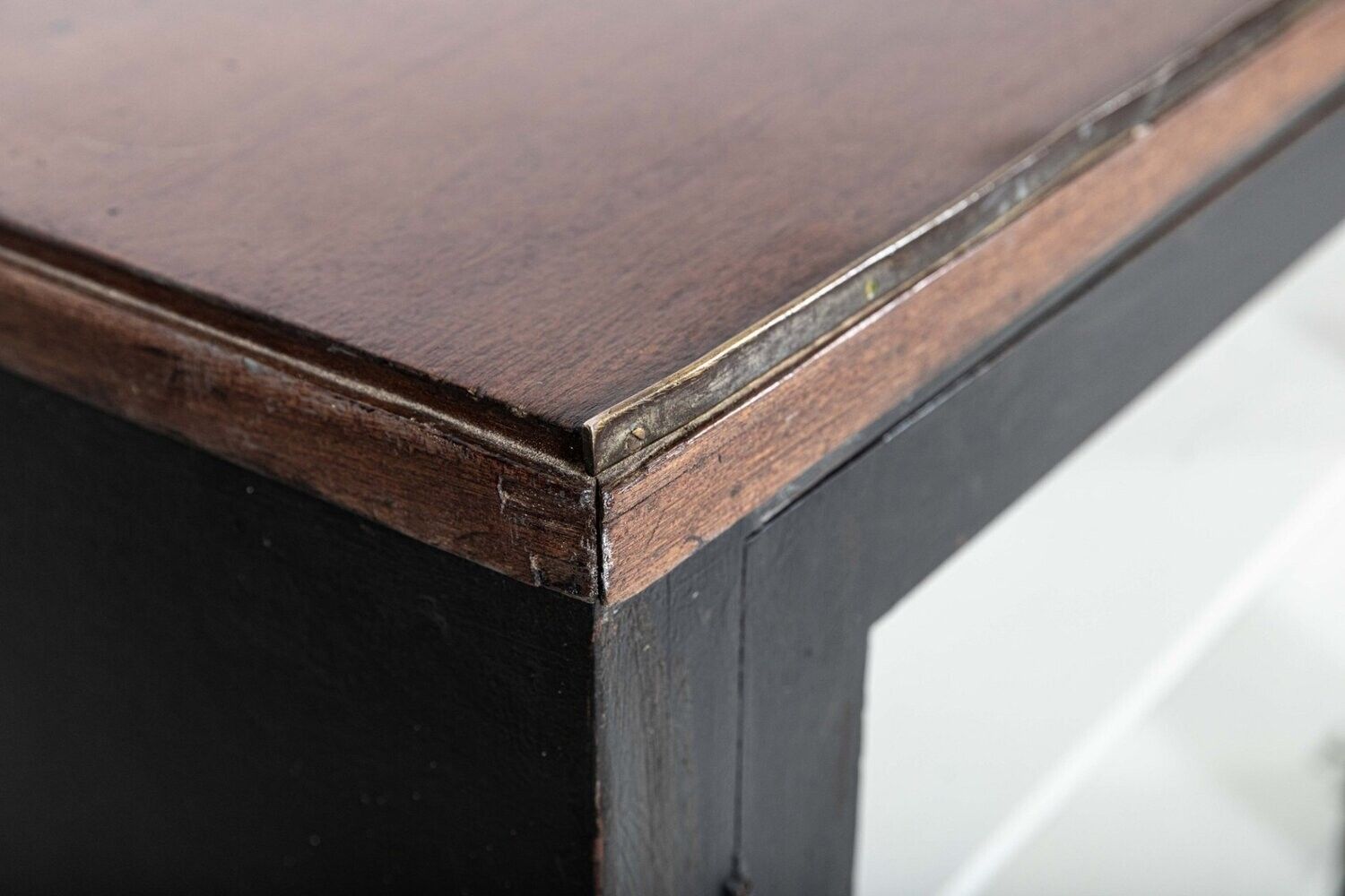 5950.0 Monumental 19thc English Ebonised Mahogany Glazed Apothecary Shop Counter photo